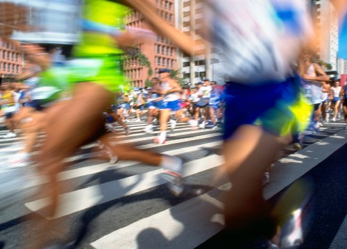 Runners thru Marathon